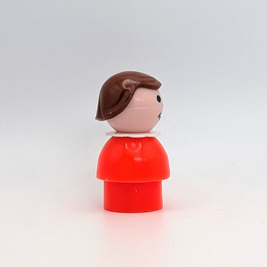 Girl - Red Body | Dark Brown Hair - Fisher Price Little People