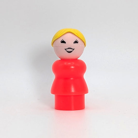 Woman - Bright Red Body | Yellow Ponytail - Fisher Price Little People