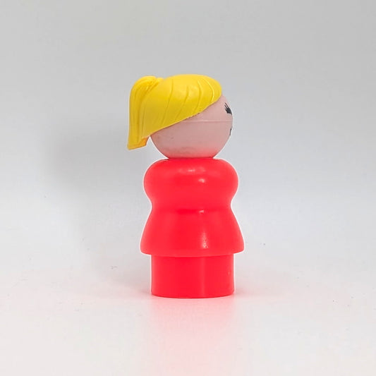 Woman - Bright Red Body | Yellow Ponytail - Fisher Price Little People