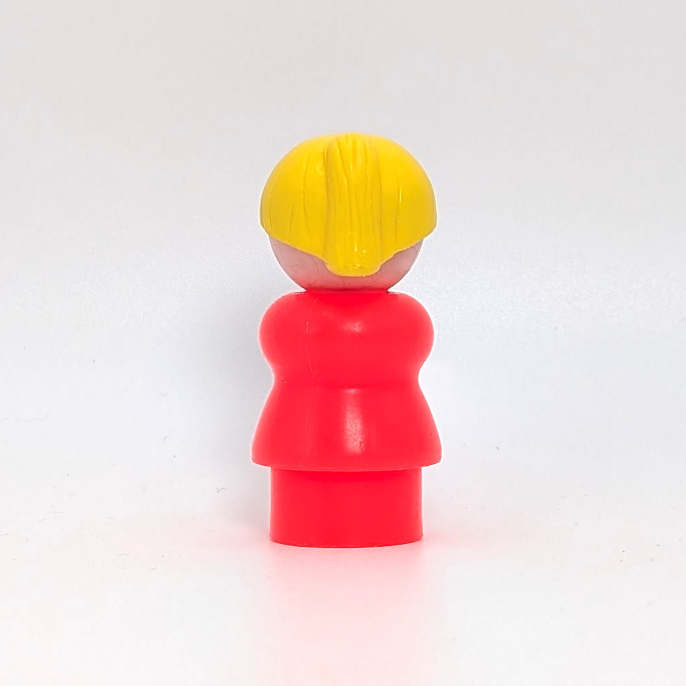 Woman - Bright Red Body | Yellow Ponytail - Fisher Price Little People