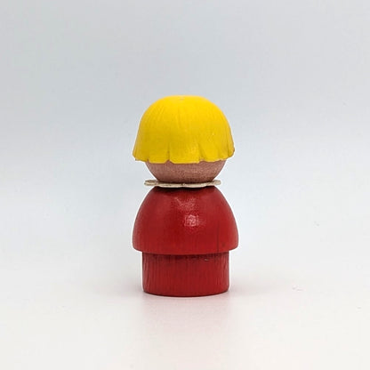Girl - Red Wood Body | Wood Head - Fisher Price Little People