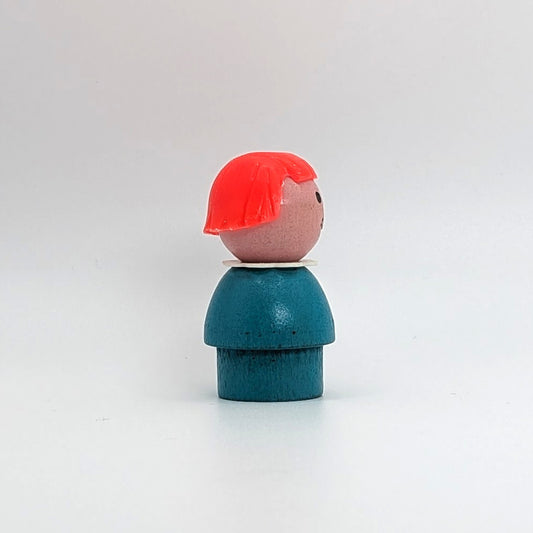 Girl - Turquoise Wood Body | Wood Head - Fisher Price Little People