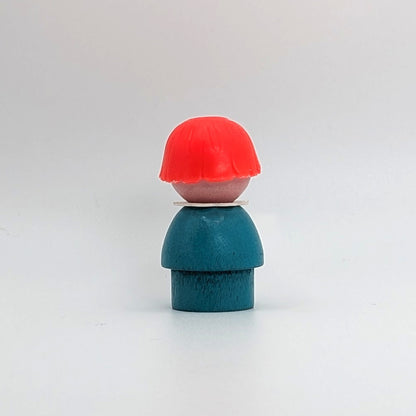 Girl - Turquoise Wood Body | Wood Head - Fisher Price Little People