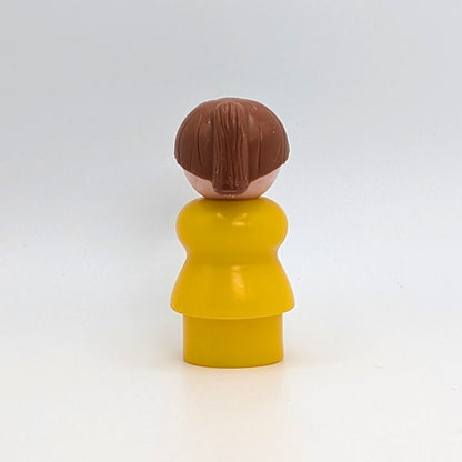 Woman - Yellow Body | Light Brown Ponytail - Fisher Price Little People