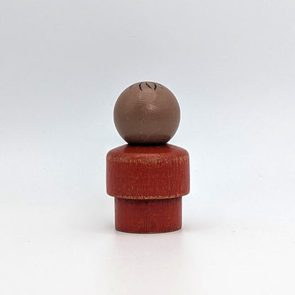 Boy - Red Wood Body | Plastic Head - Fisher Price Little People
