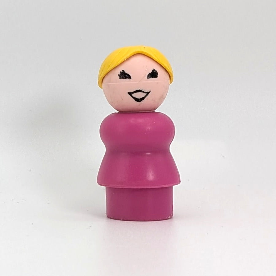 Woman - Pink Body | Yellow Ponytail - Fisher Price Little People