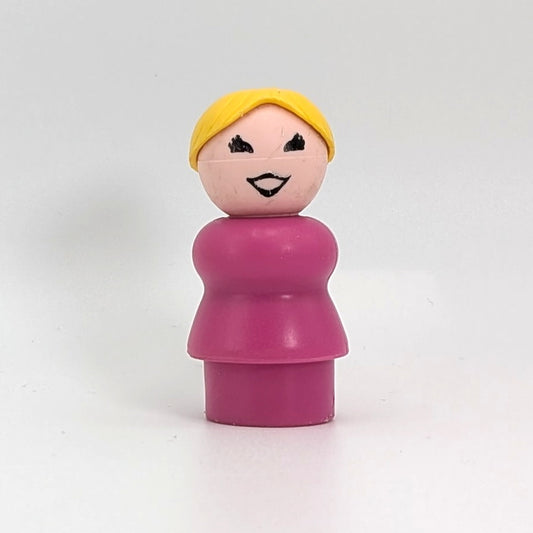 Woman - Pink Body | Yellow Ponytail - Fisher Price Little People