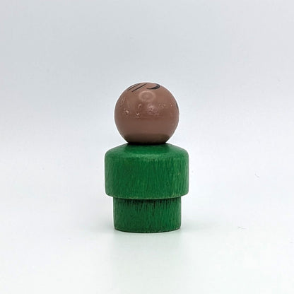 Boy - Green Wood Body | Plastic Head - Fisher Price Little People