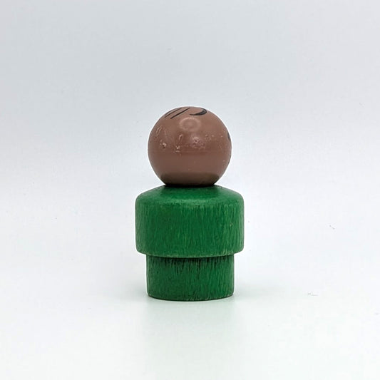 Boy - Green Wood Body | Plastic Head - Fisher Price Little People
