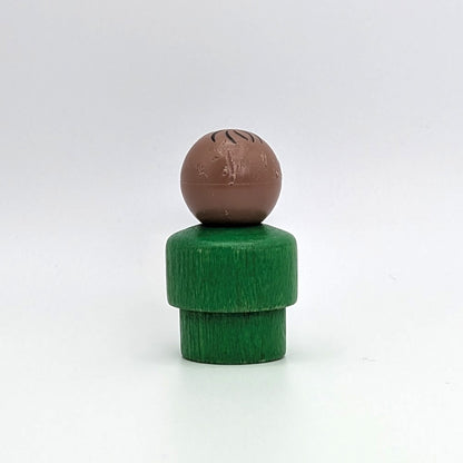 Boy - Green Wood Body | Plastic Head - Fisher Price Little People