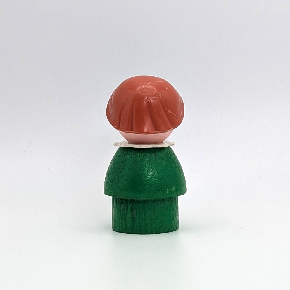 Girl - Green Wood Body | Plastic Head - Fisher Price Little People