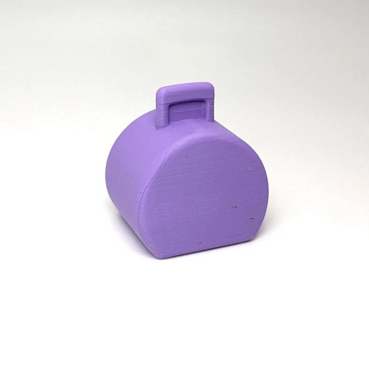 Suitcase Hatbox Purple 3D Printed Replica - Fisher Price Little People