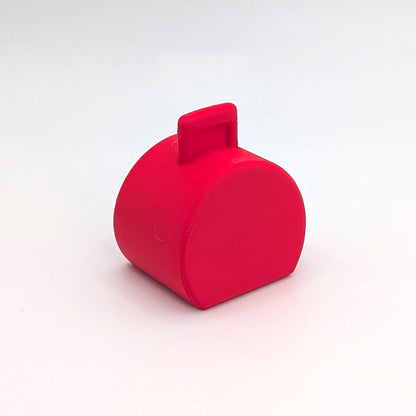 Suitcase Hatbox Red 3D Printed Custom - Compatible with Little People