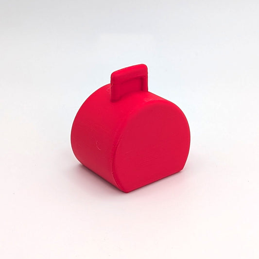 Suitcase Hatbox Red 3D Printed Custom - Compatible with Little People