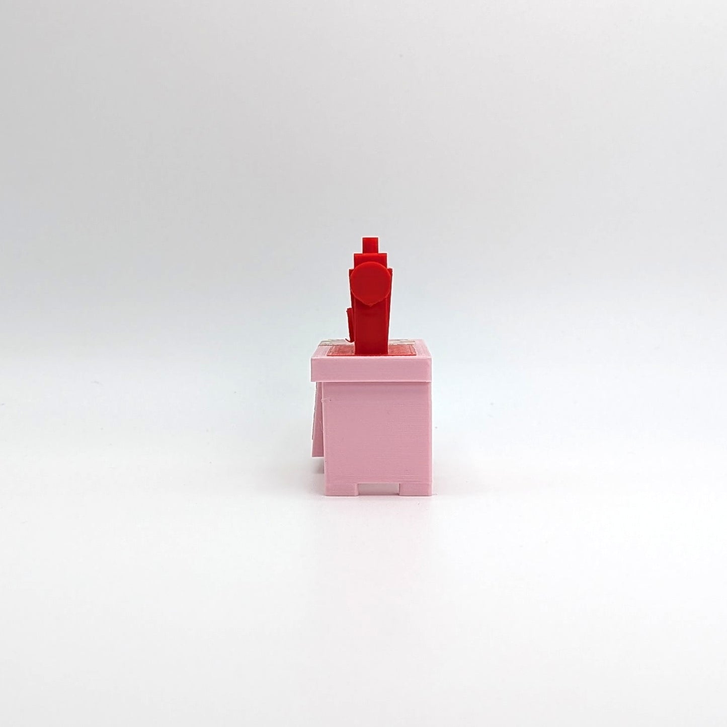 Sewing Machine 3D Printed Custom - Pink/Red - Compatible with Little People