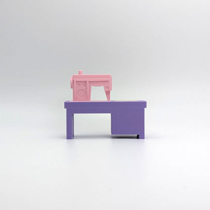 Sewing Machine 3D Printed Custom - Purple/Pink - Compatible with Little People