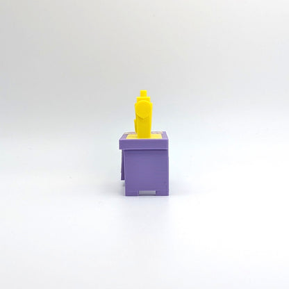 Sewing Machine 3D Printed Custom - Purple/Yellow - Compatible with Little People