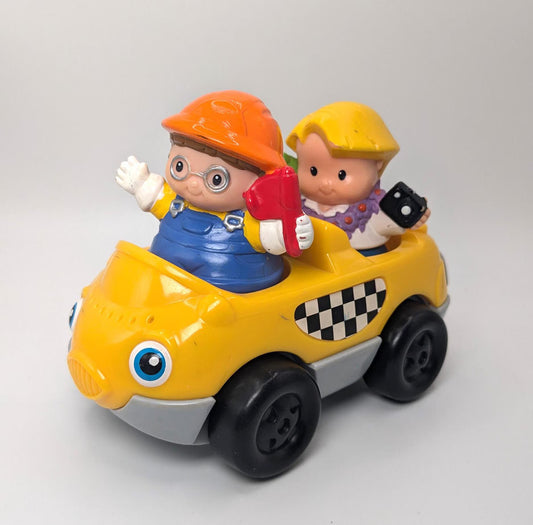 Taxi Car & Passengers Set - Fisher Price Little People