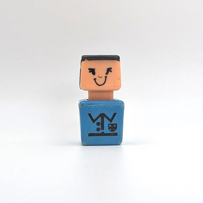 Blockhead Figure - Blue Body | Black Hair - Playskool Familiar Places