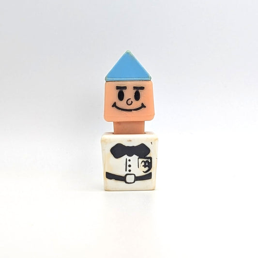 Blockhead Figure - White Body | Blue Hat - Playskool Familiar Places