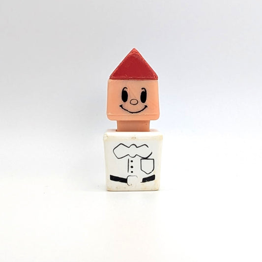 Blockhead Figure - White Body | Red Hat - Playskool Familiar Places