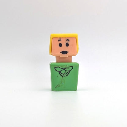Blockhead Figure - Green Body | Yellow Hair - Playskool Familiar Places