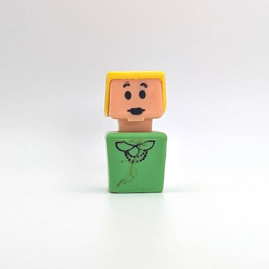 Blockhead Figure - Green Body | Yellow Hair - Playskool Familiar Places